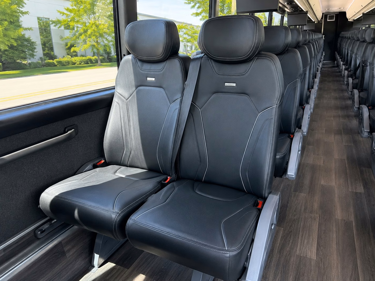56 passenger charter bus interior