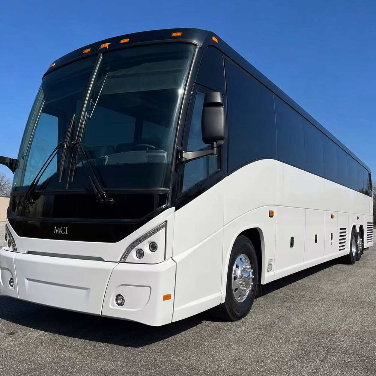 lewisville charter bus rental exterior