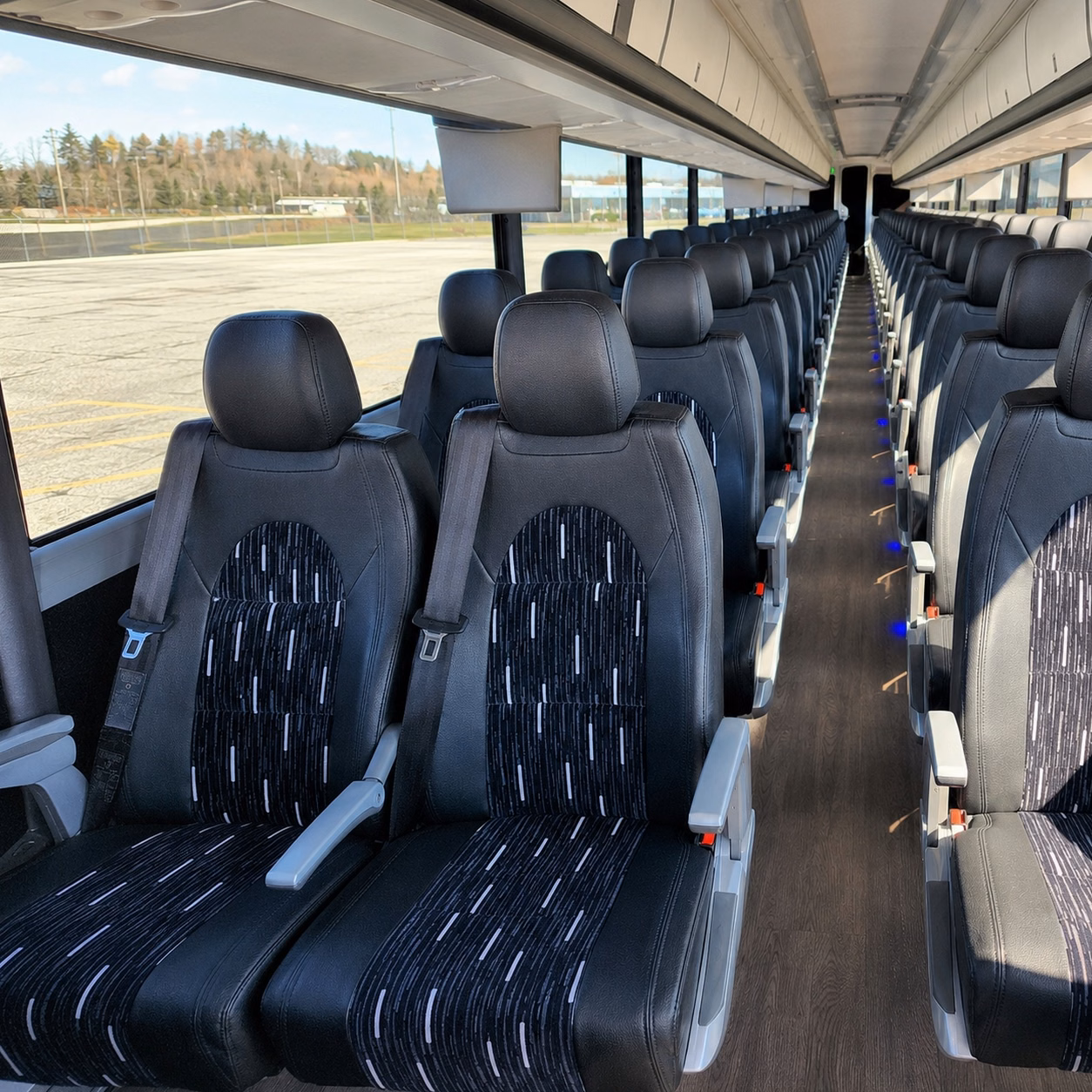 lewisville charter bus rental inside